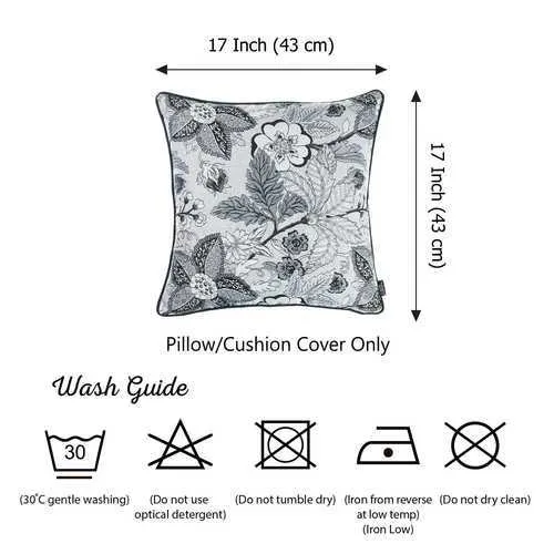 17"x 17" Jacquard Forest Breath Decorative Throw Pillow Cover