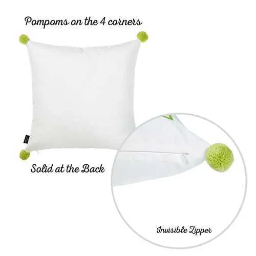 18"x 18" Tropical Paradise Printed Decorative Throw Pillow Cover