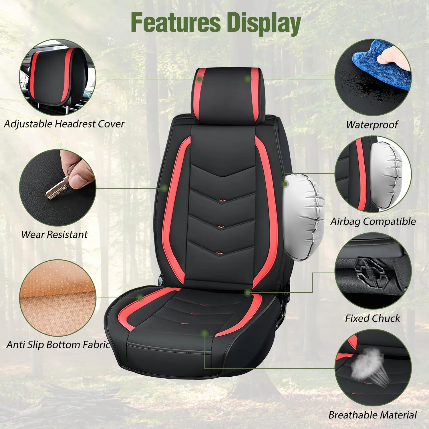 2007-2024 Chevy Silverado GMC Sierra 1500 2500HD 3500HD Front Seat Covers