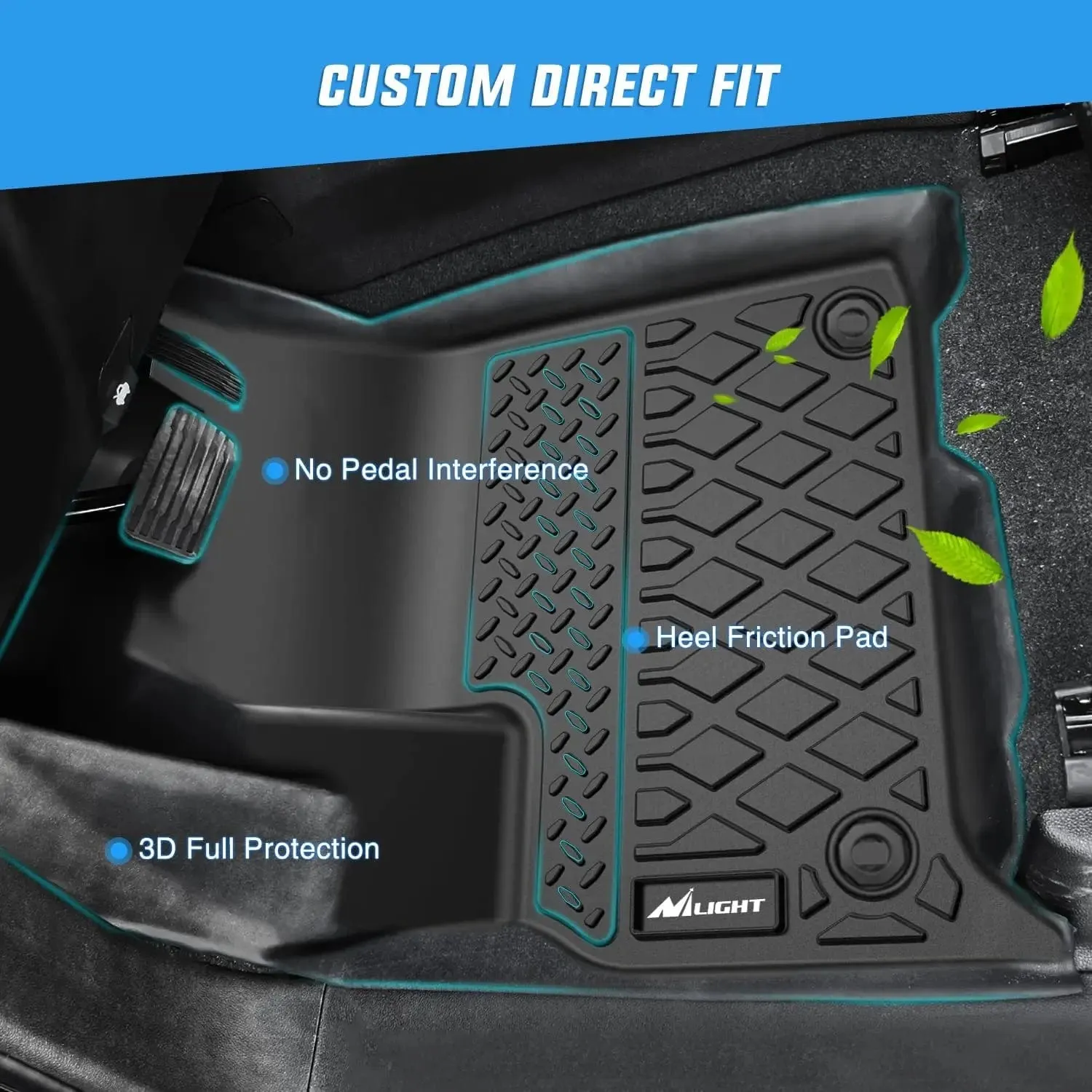 2018-2023 Toyota Tacoma Double Cab TPE Floor Mats