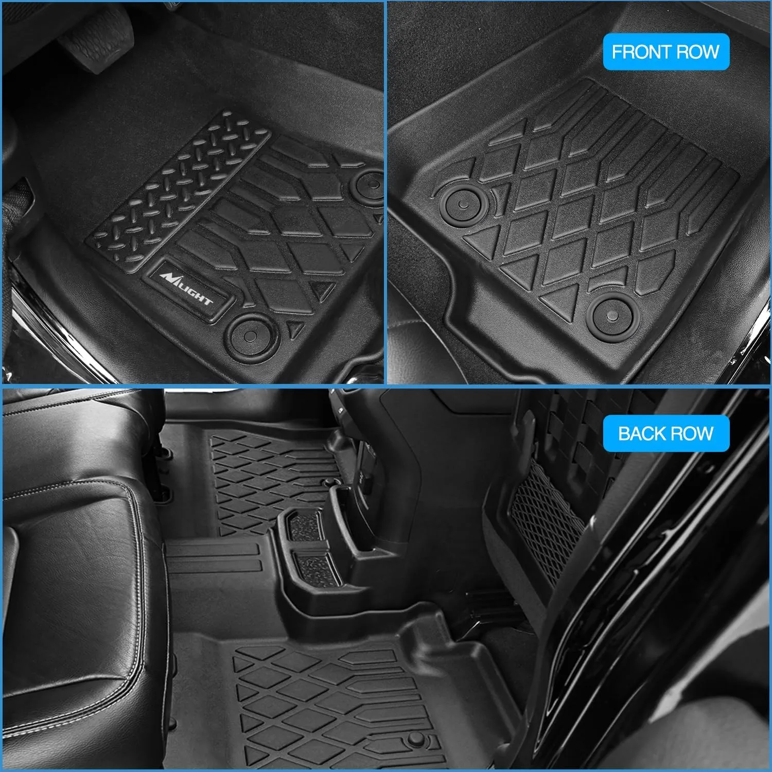 2018-2025 Jeep Wrangler JL Unlimited 4 Door (Not for JK or 4XE) TPE Floor Mats