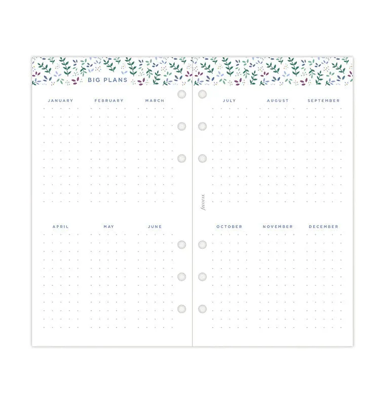 2025 Filofax Refill - Personal Week On Two Pages, Garden