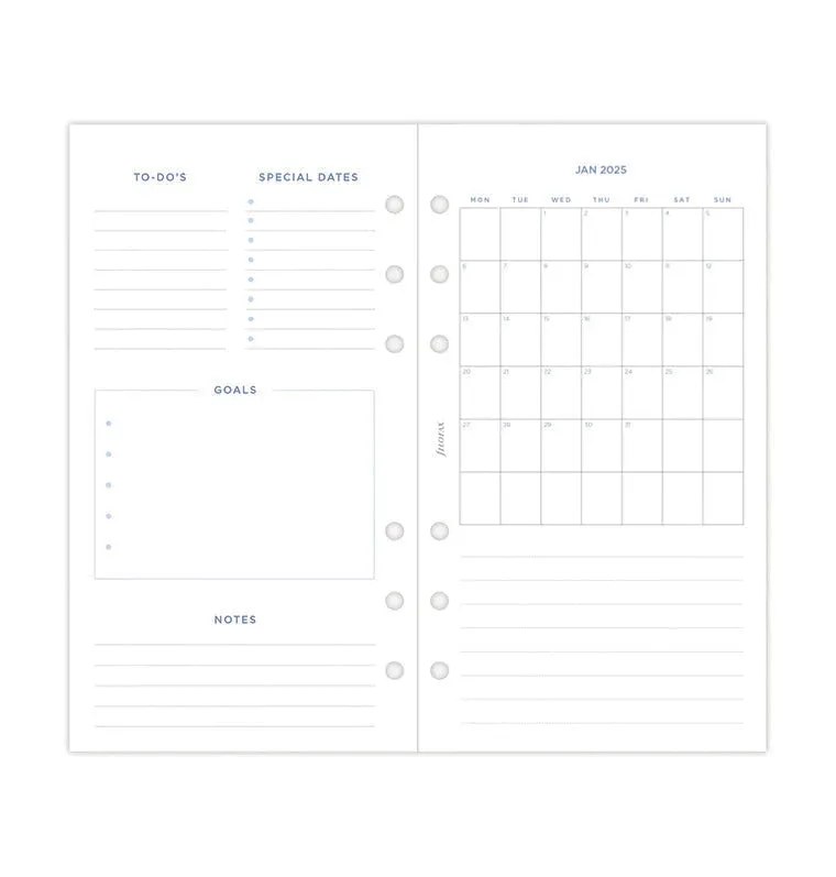 2025 Filofax Refill - Personal Week On Two Pages, Garden