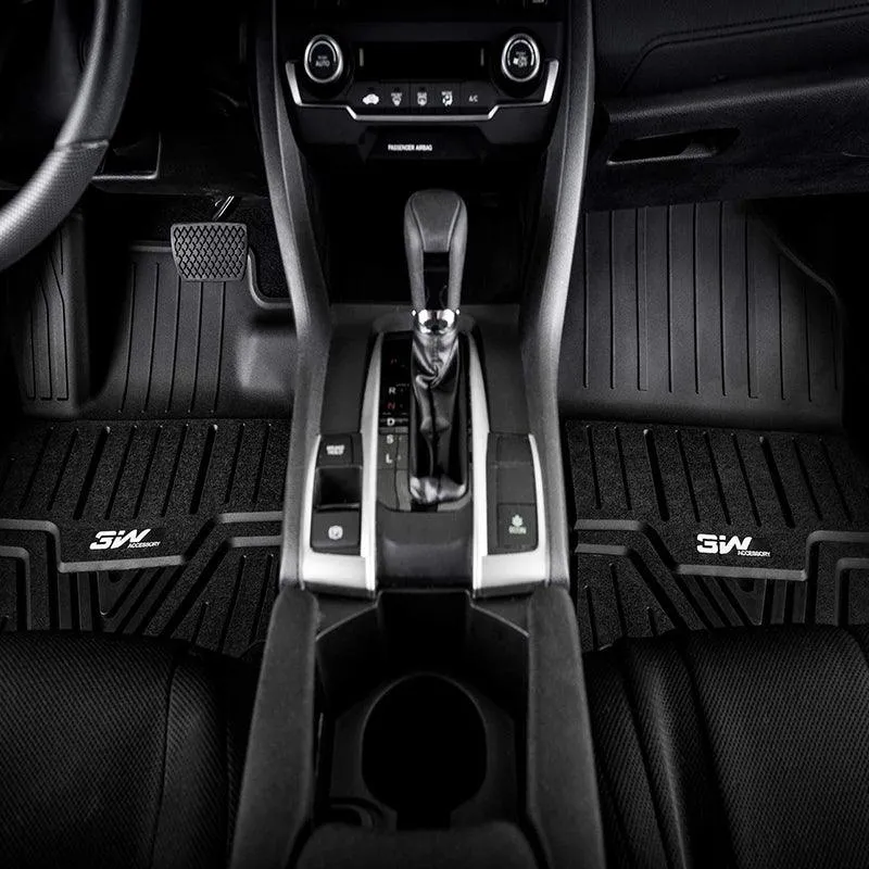 3W Honda Civic 2022-2025 (Non Hatchback) Custom Floor Mats Cargo Liner TPE Material & All-Weather Protection