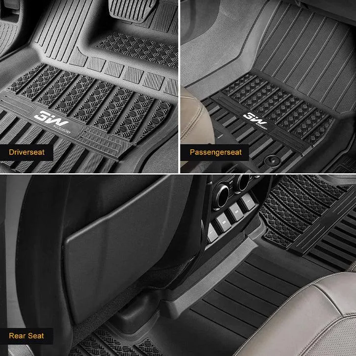 3W Land Rover Defender 110 2020-2025 Custom Floor Mats / Trunk Mat TPE Material & All-Weather Protection (Full 4 Doors 5 Seat only)