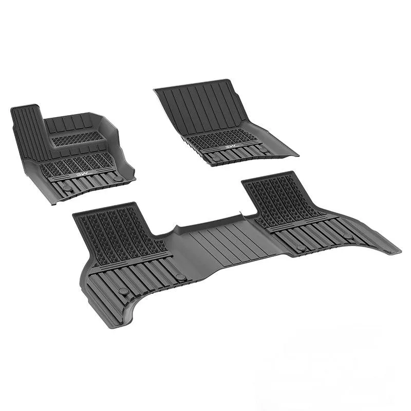 3W Land Rover Defender 110 2020-2025 Custom Floor Mats / Trunk Mat TPE Material & All-Weather Protection (Full 4 Doors 5 Seat only)