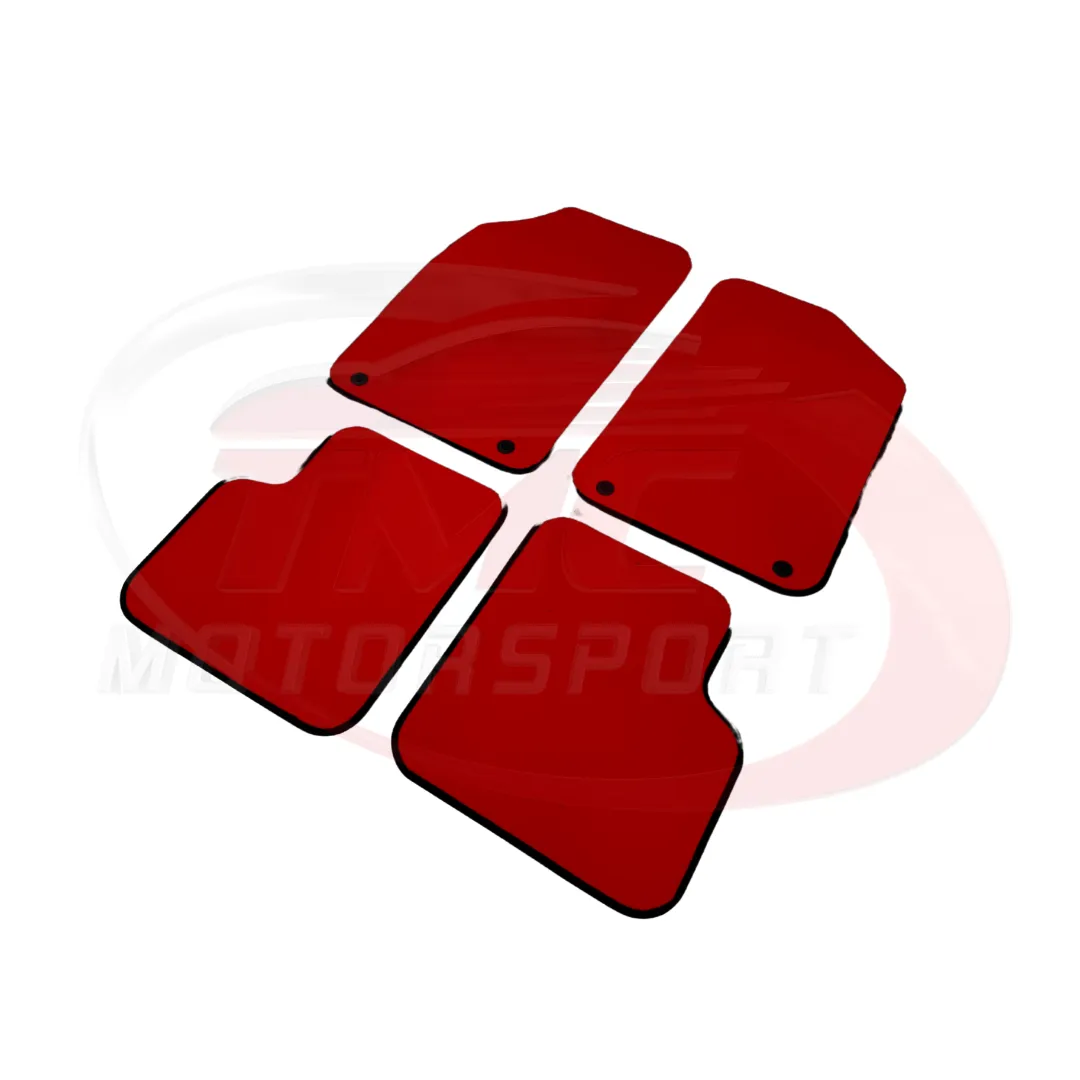 Abarth 500 / 595 / 695 Carpet Mats with Coloured Border - Right Hand Drive - Black or Red