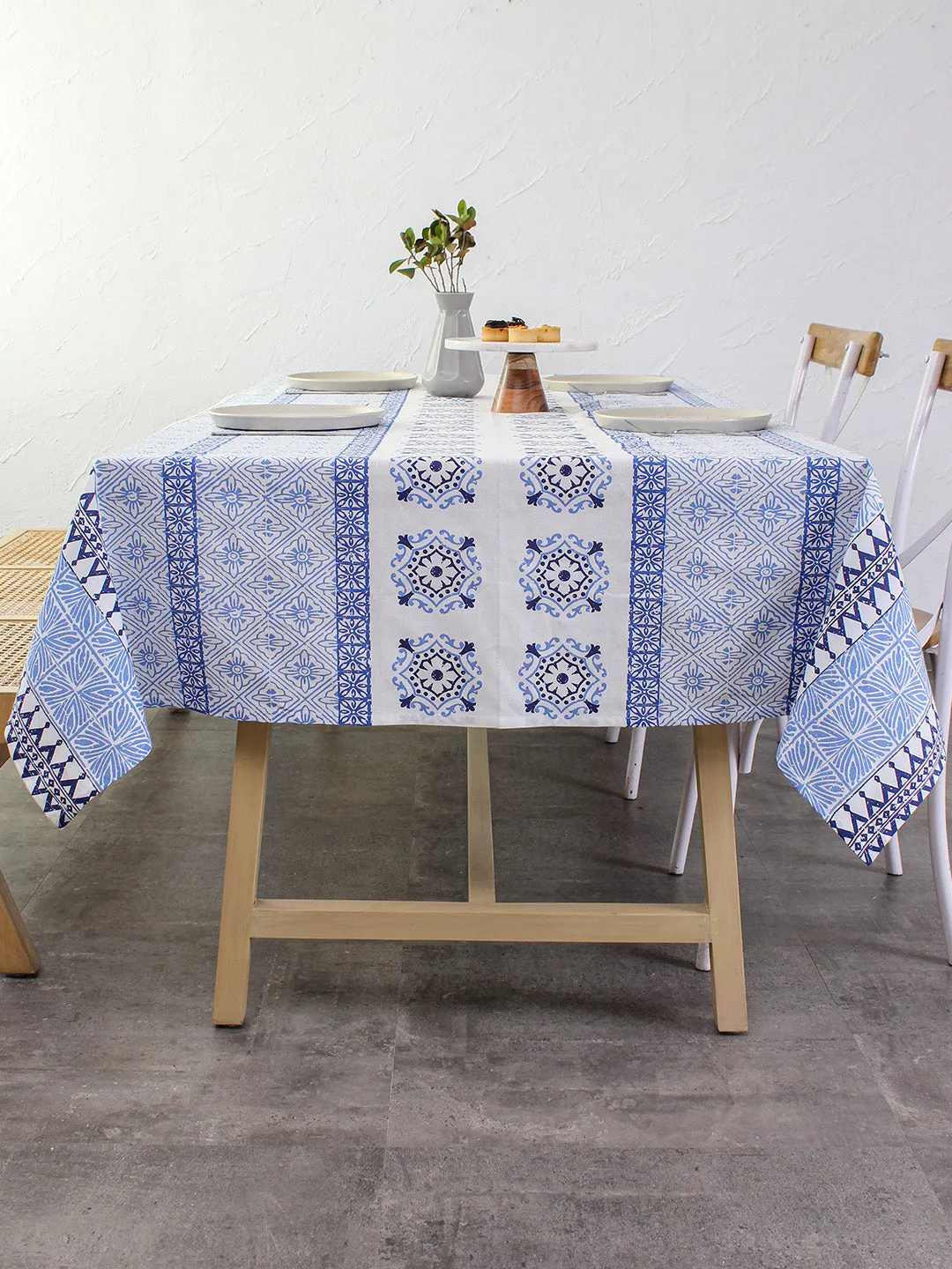 Alankaar Table Cover (Blue)
