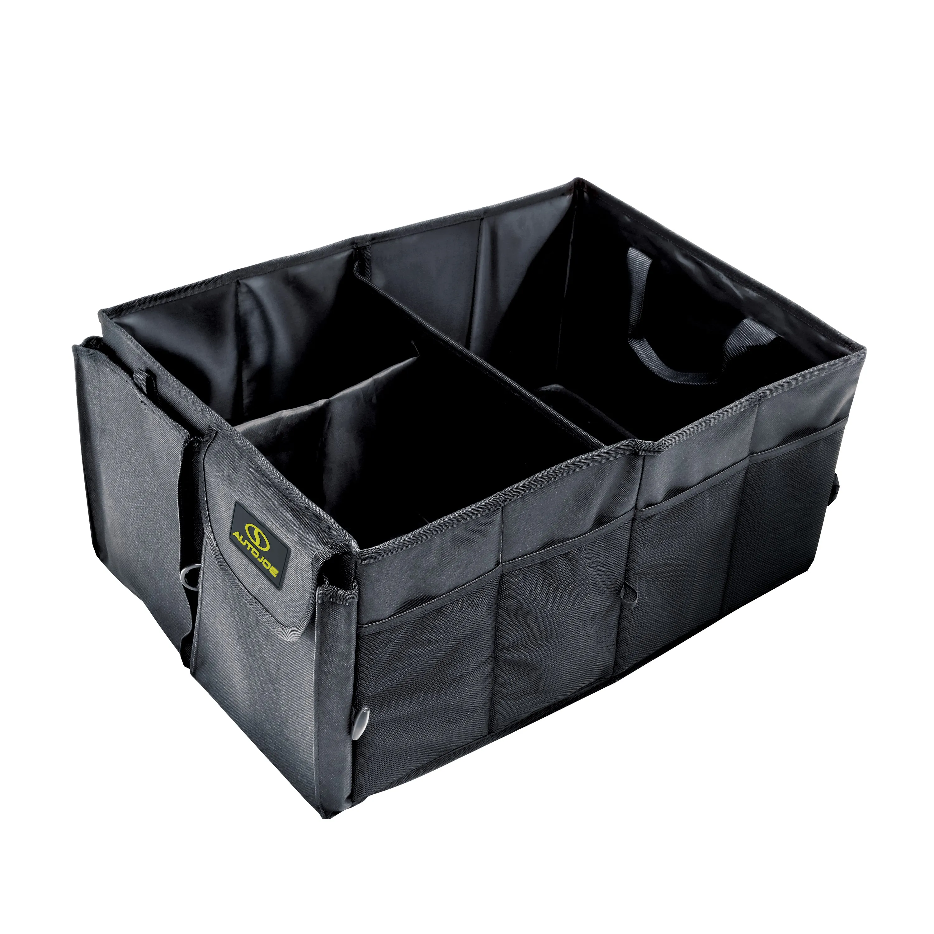 Auto Joe ATJ-CTSO-BLK Collapsible Auto Storage Organizer | w/ Anchor Straps and Toggle Fasteners for Hold Security | Adjustable Strap | Rip Resistant
