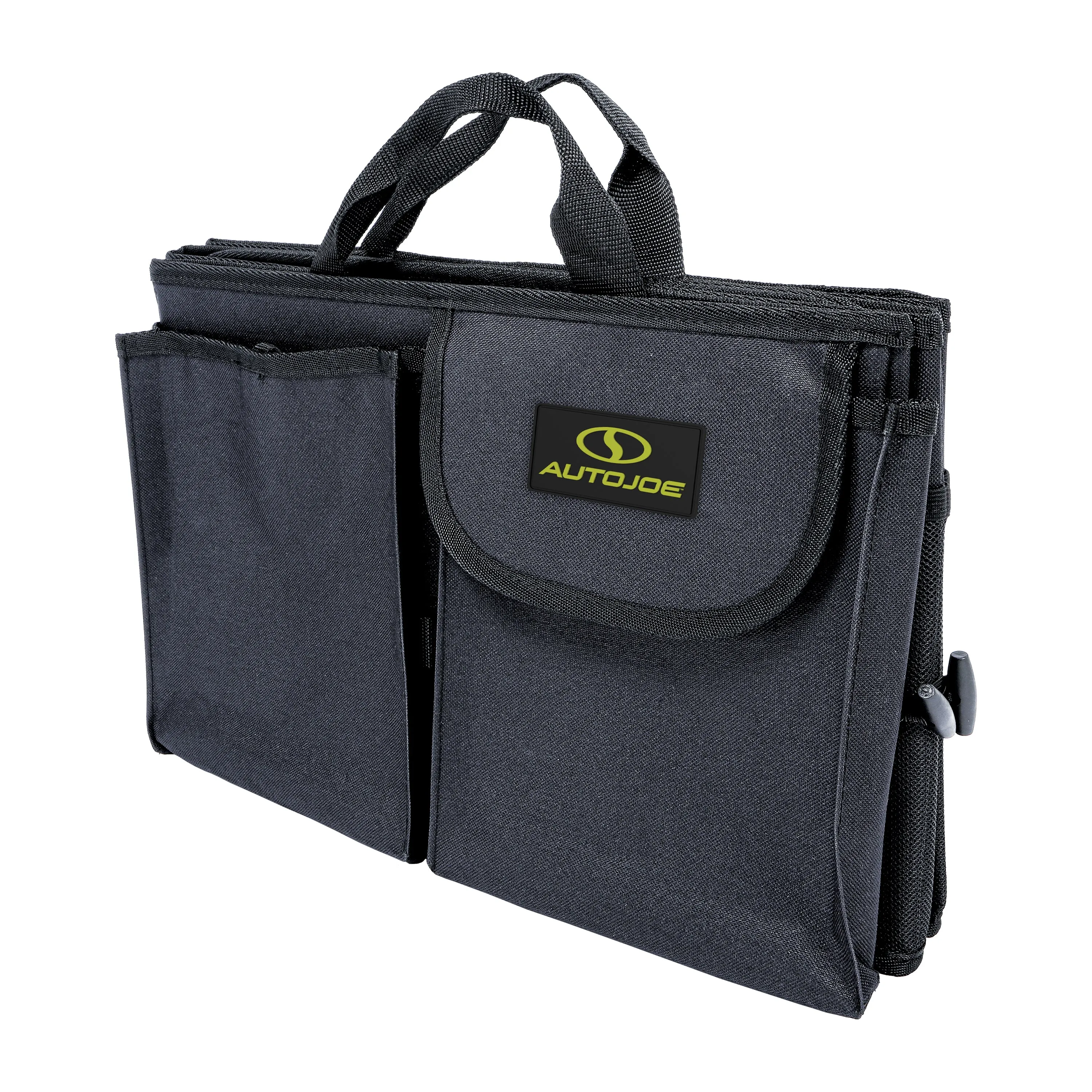 Auto Joe ATJ-CTSO-BLK Collapsible Auto Storage Organizer | w/ Anchor Straps and Toggle Fasteners for Hold Security | Adjustable Strap | Rip Resistant