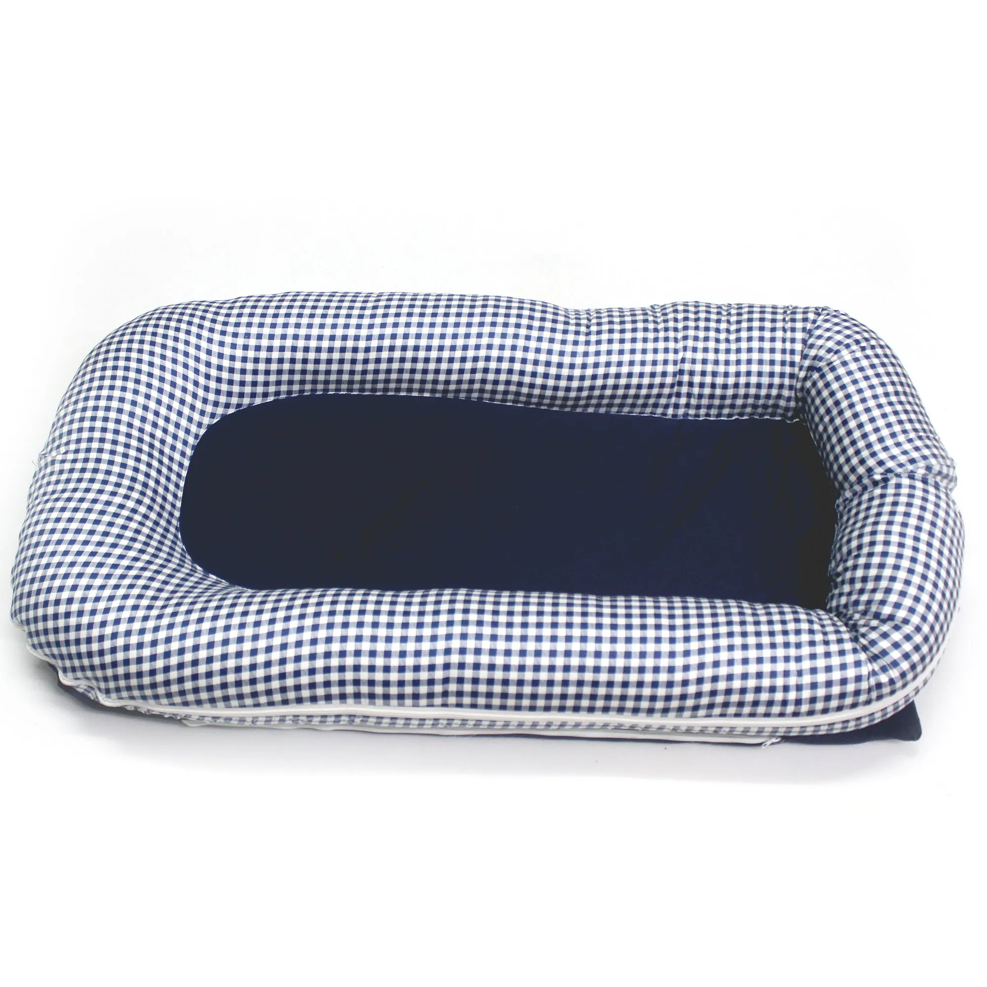 Baby Nest with Removable Covers - Blue Checker