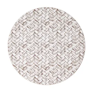 Basketweave Serving Mat Chocolate Brown