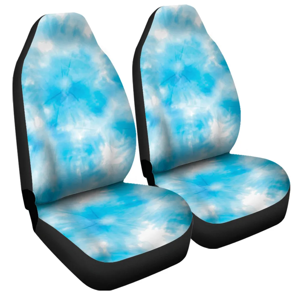 Blue Shibori Tie Dye Print Universal Fit Car Seat Covers