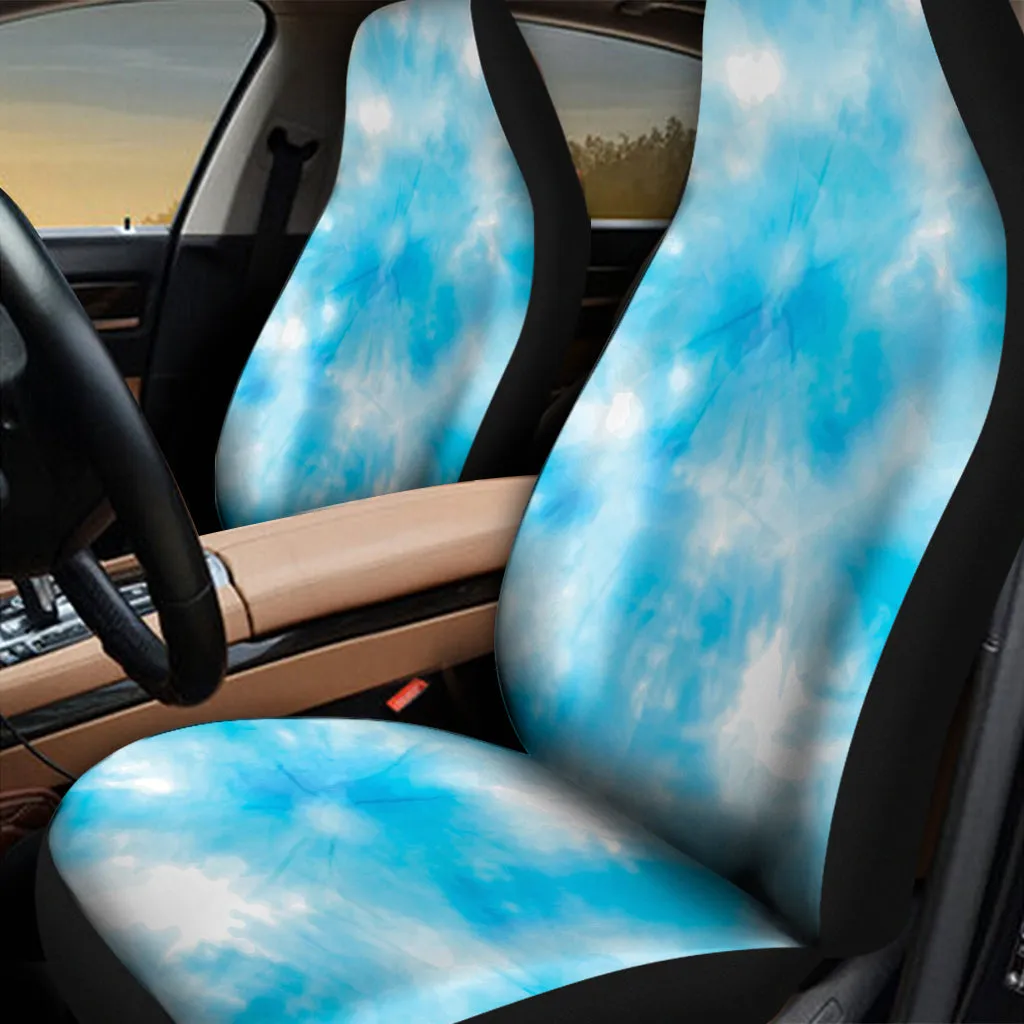 Blue Shibori Tie Dye Print Universal Fit Car Seat Covers