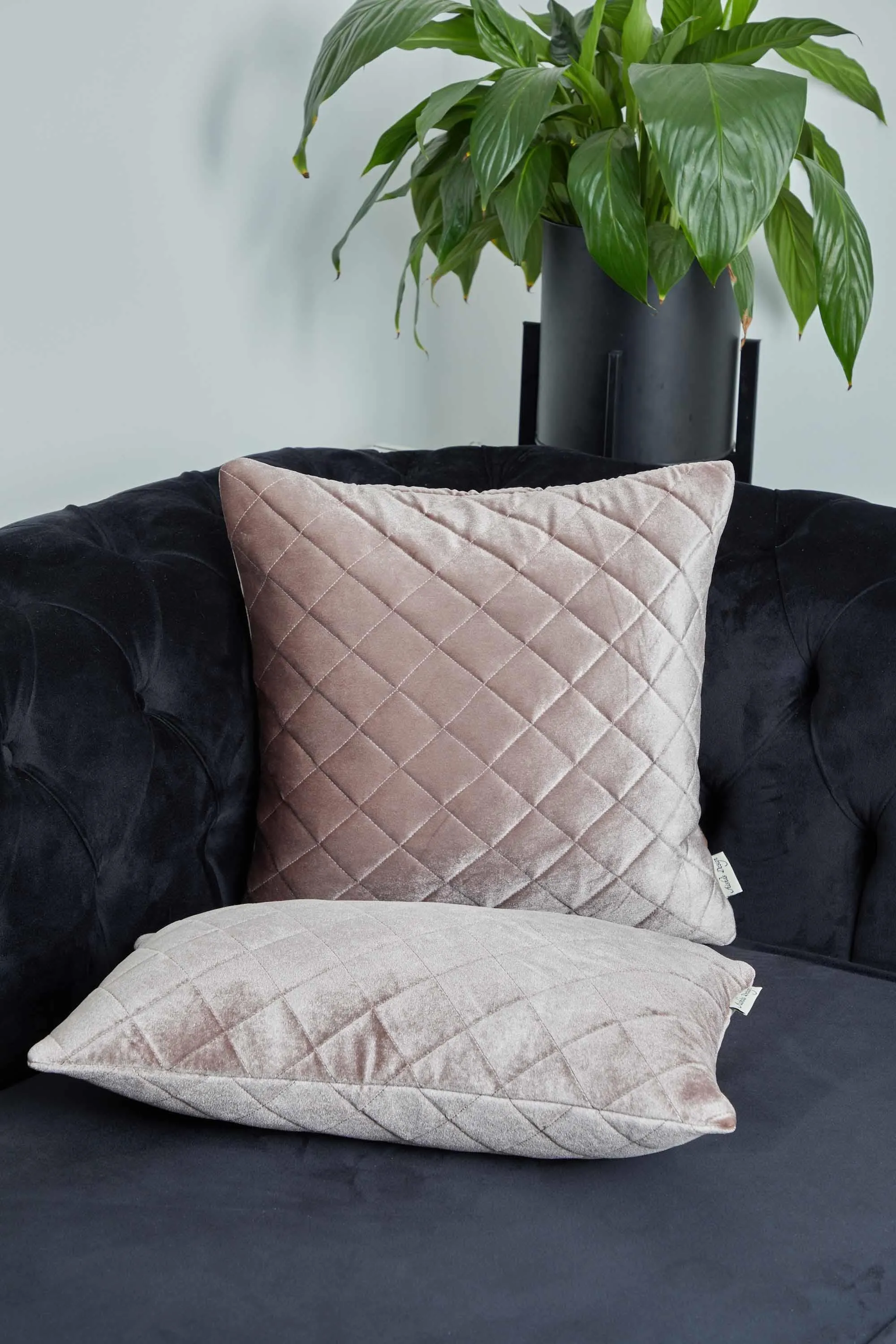 Boho Style Throw Pillow Cover made from Velvet, Decorative 18x18 Inches Quilted Handmade Pillow Cover for Modern Home Decoration,K-330