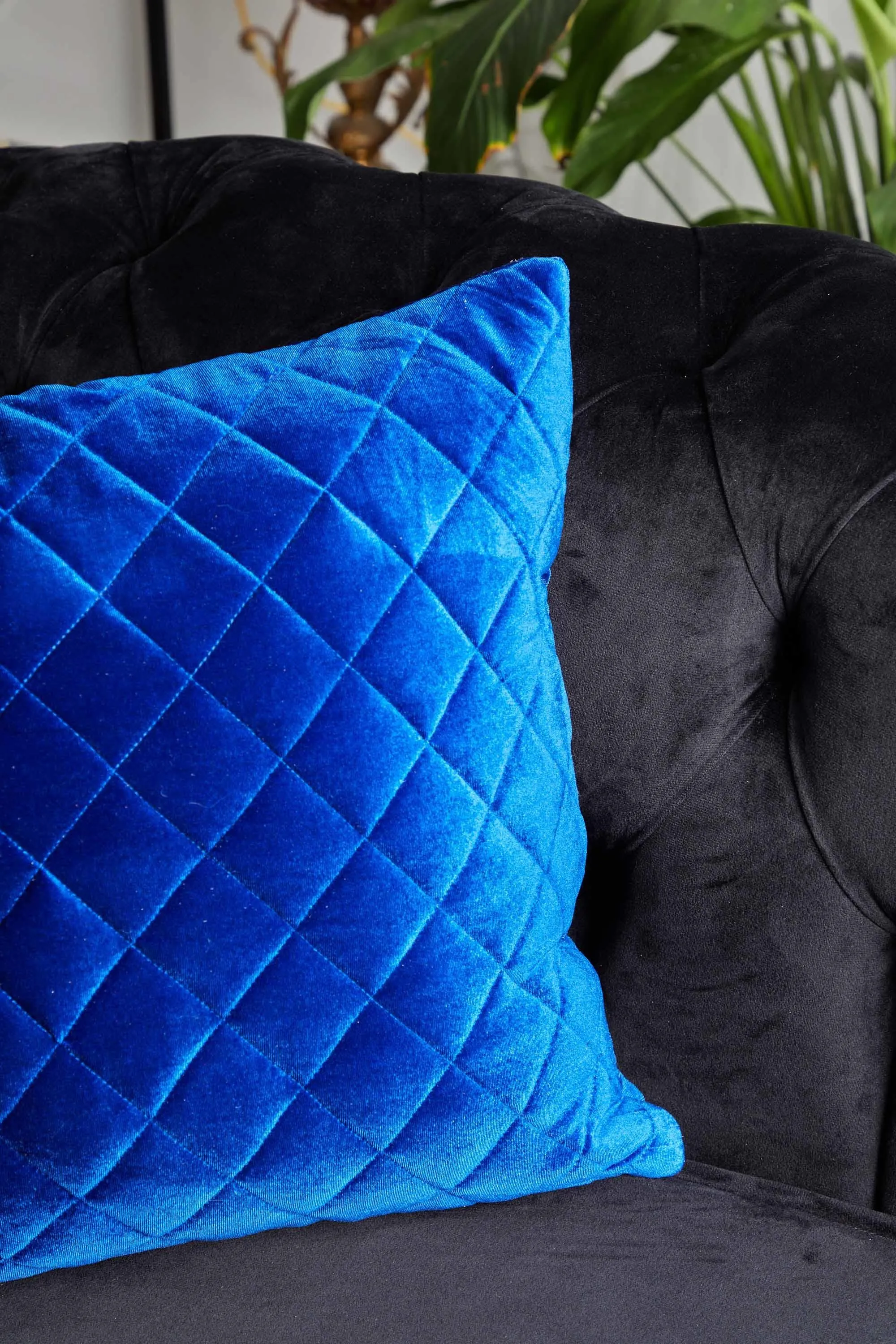 Boho Style Throw Pillow Cover made from Velvet, Decorative 18x18 Inches Quilted Handmade Pillow Cover for Modern Home Decoration,K-330