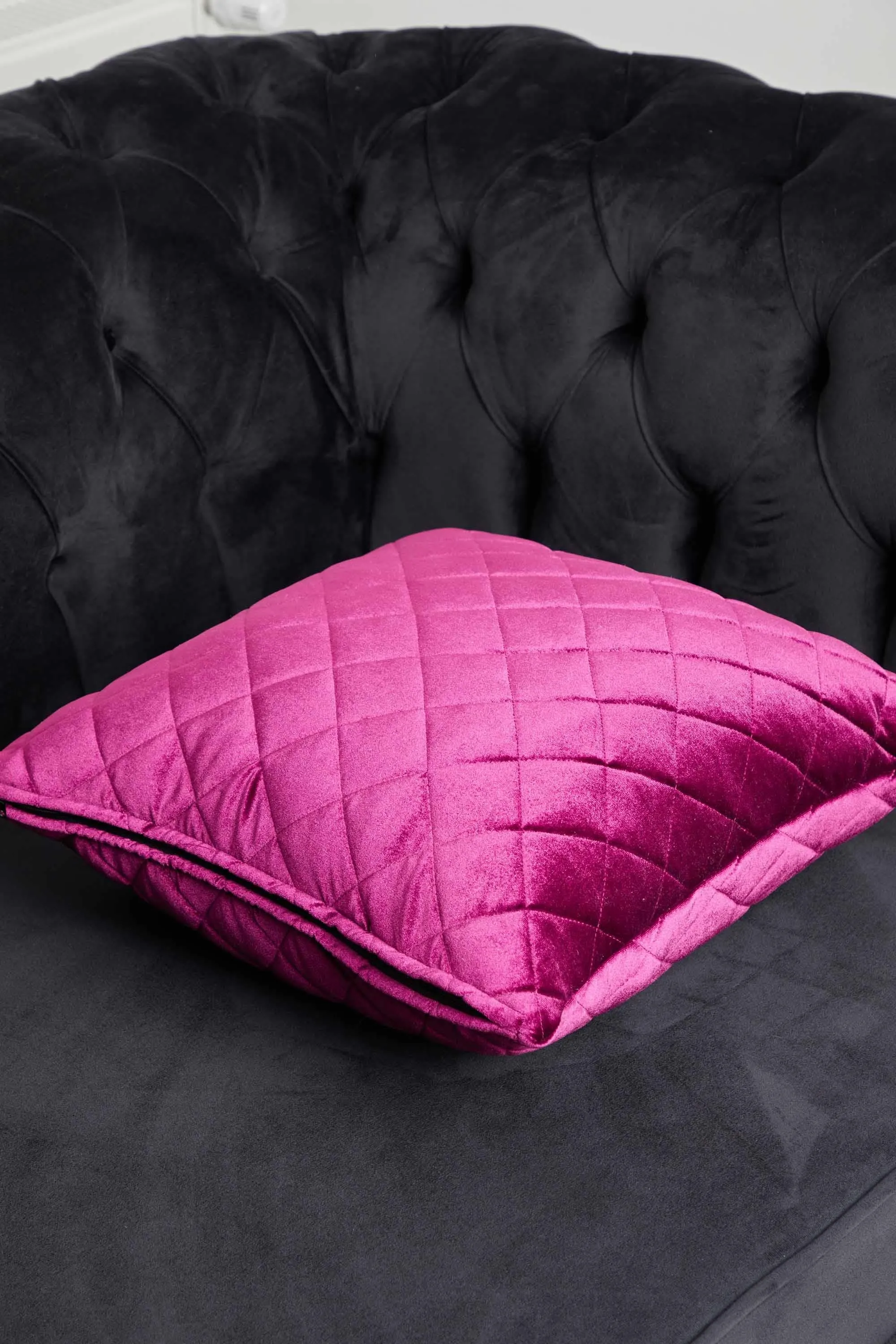 Boho Style Throw Pillow Cover made from Velvet, Decorative 18x18 Inches Quilted Handmade Pillow Cover for Modern Home Decoration,K-330