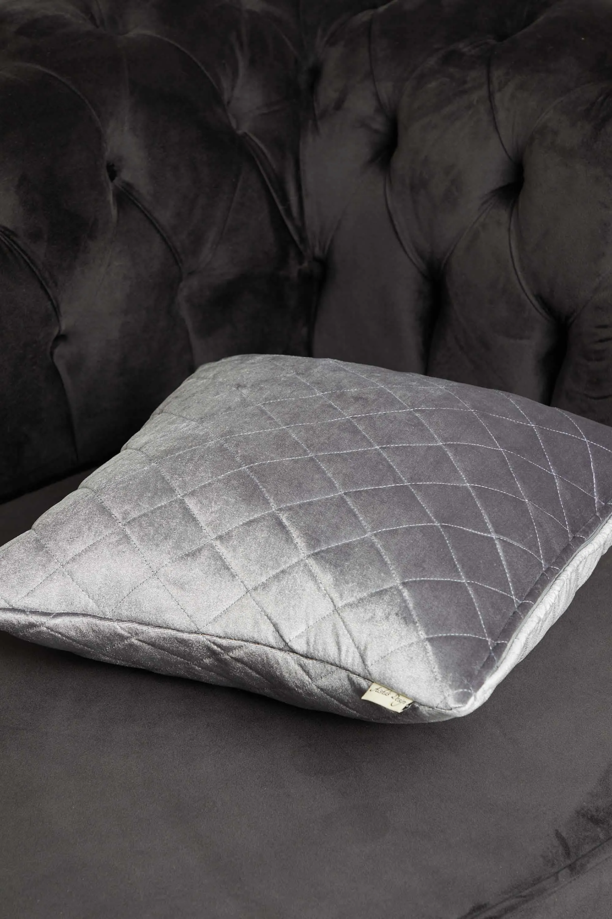 Boho Style Throw Pillow Cover made from Velvet, Decorative 18x18 Inches Quilted Handmade Pillow Cover for Modern Home Decoration,K-330
