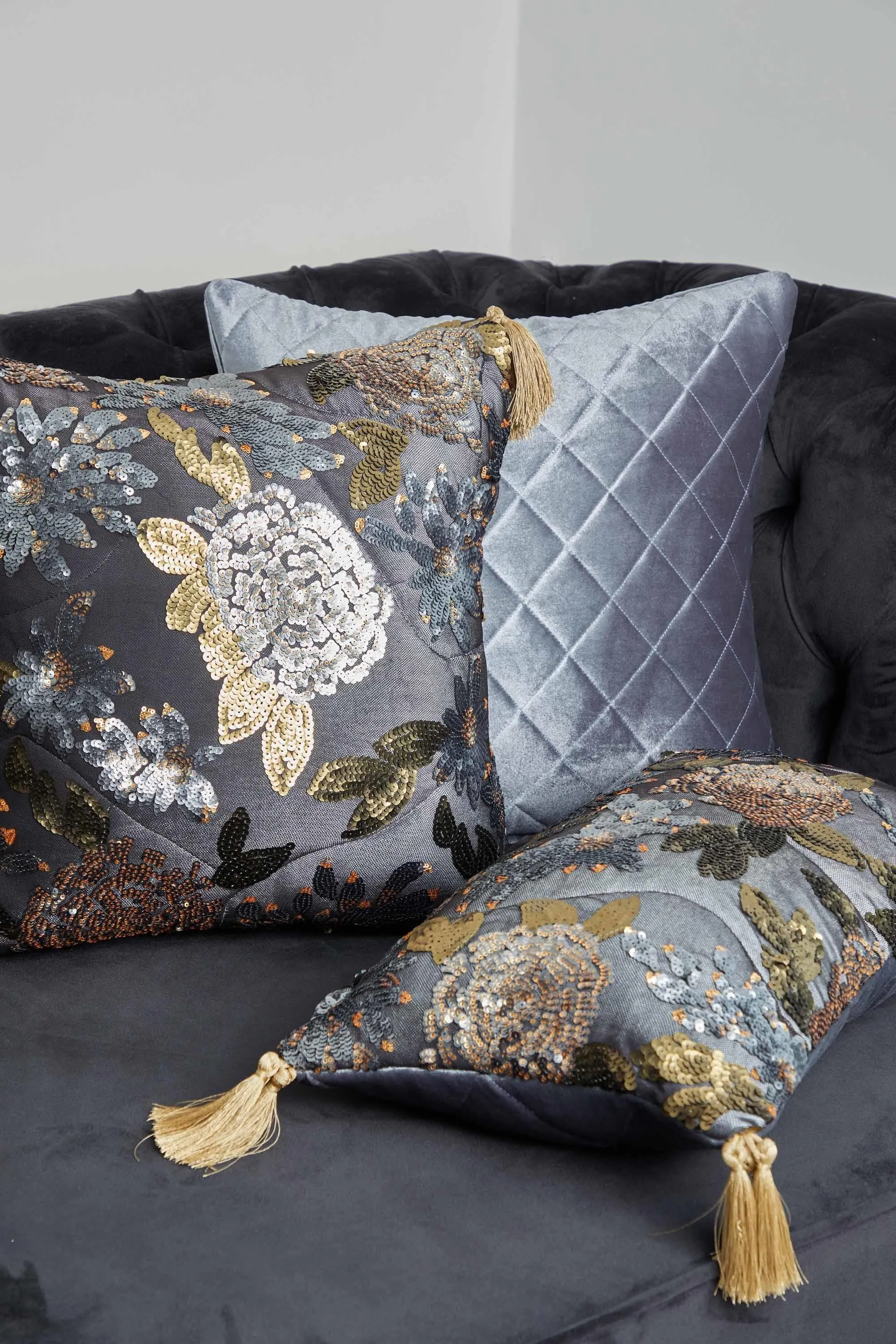 Boho Style Throw Pillow Cover made from Velvet, Decorative 18x18 Inches Quilted Handmade Pillow Cover for Modern Home Decoration,K-330