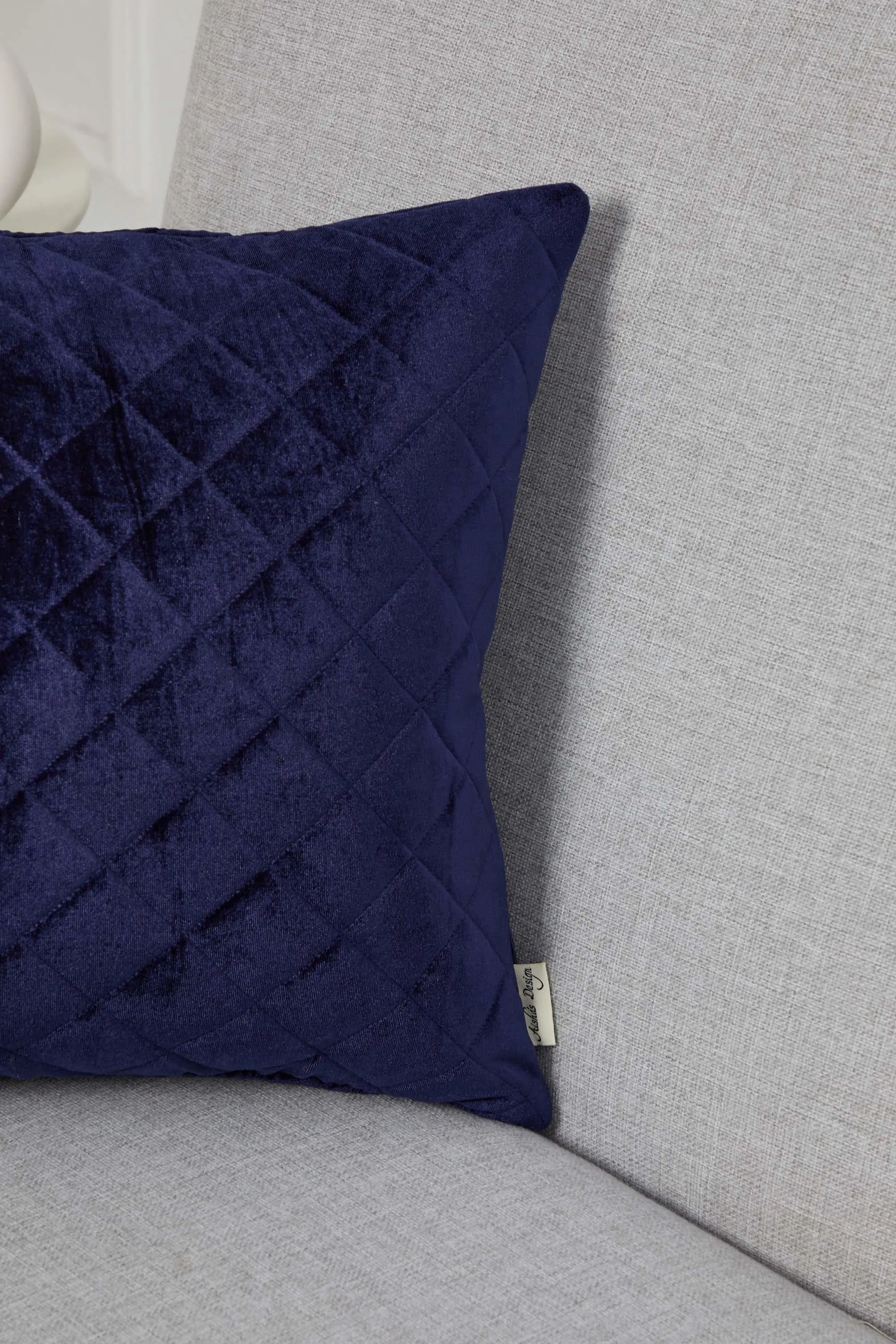 Boho Style Throw Pillow Cover made from Velvet, Decorative 18x18 Inches Quilted Handmade Pillow Cover for Modern Home Decoration,K-330