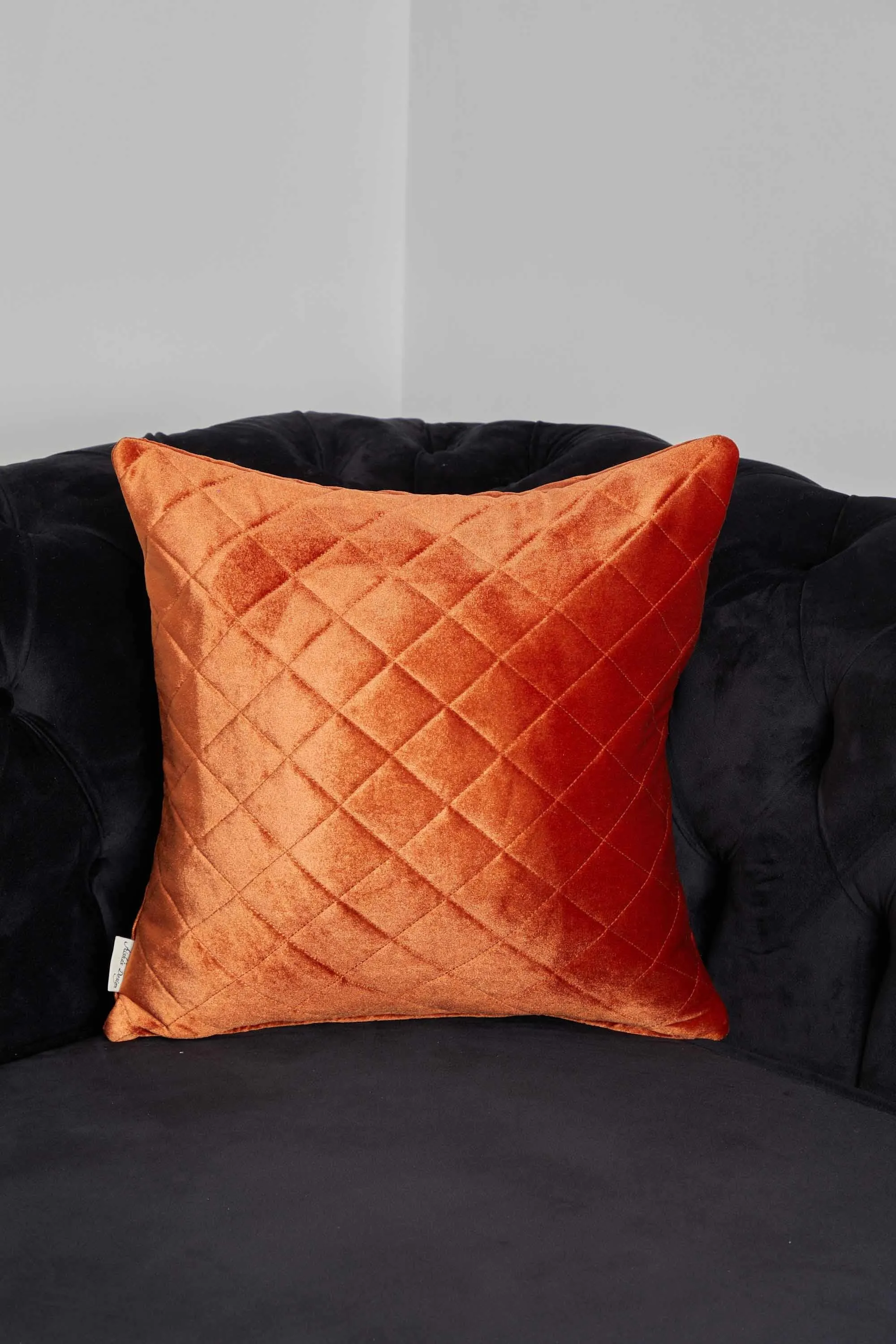 Boho Style Throw Pillow Cover made from Velvet, Decorative 18x18 Inches Quilted Handmade Pillow Cover for Modern Home Decoration,K-330