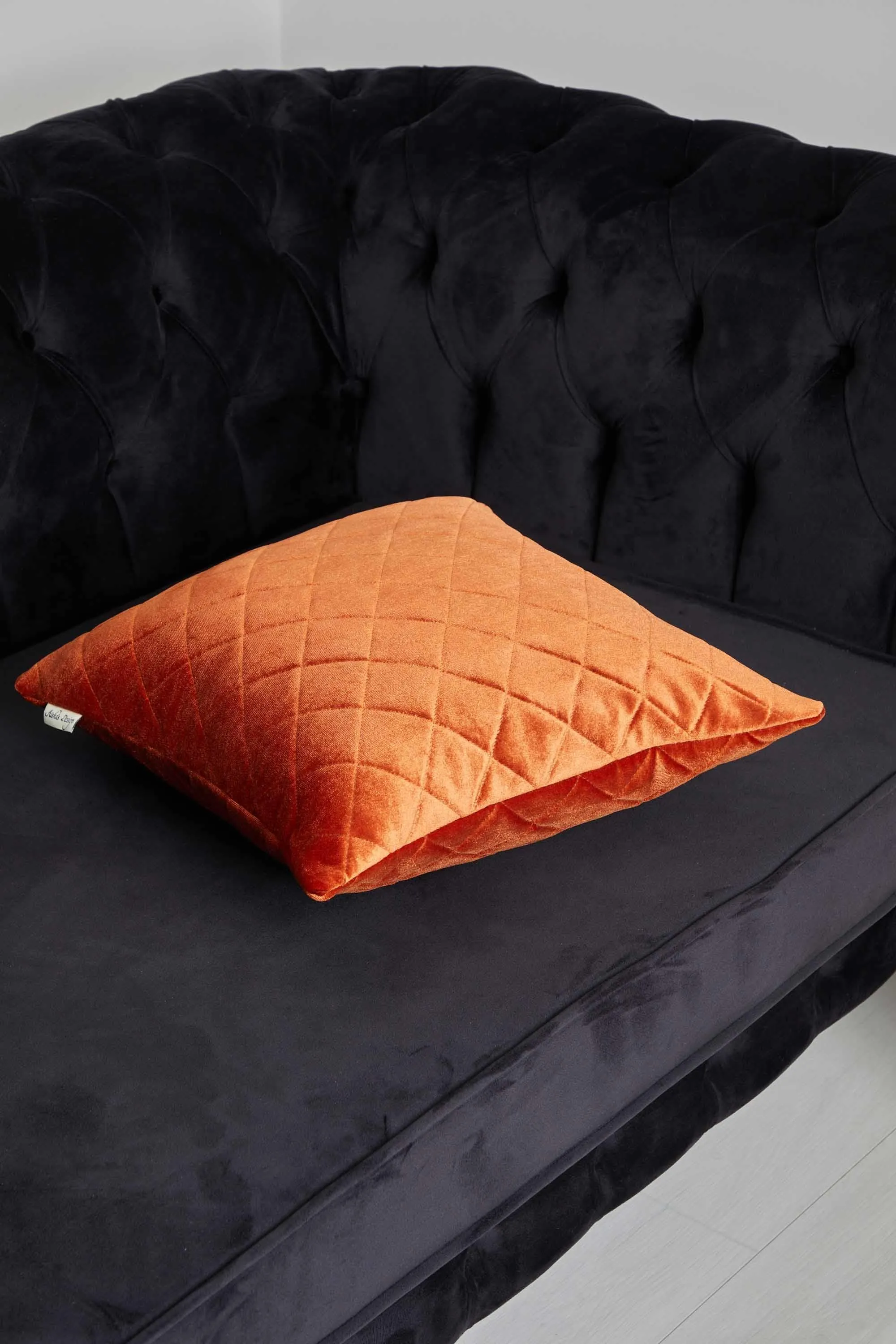 Boho Style Throw Pillow Cover made from Velvet, Decorative 18x18 Inches Quilted Handmade Pillow Cover for Modern Home Decoration,K-330
