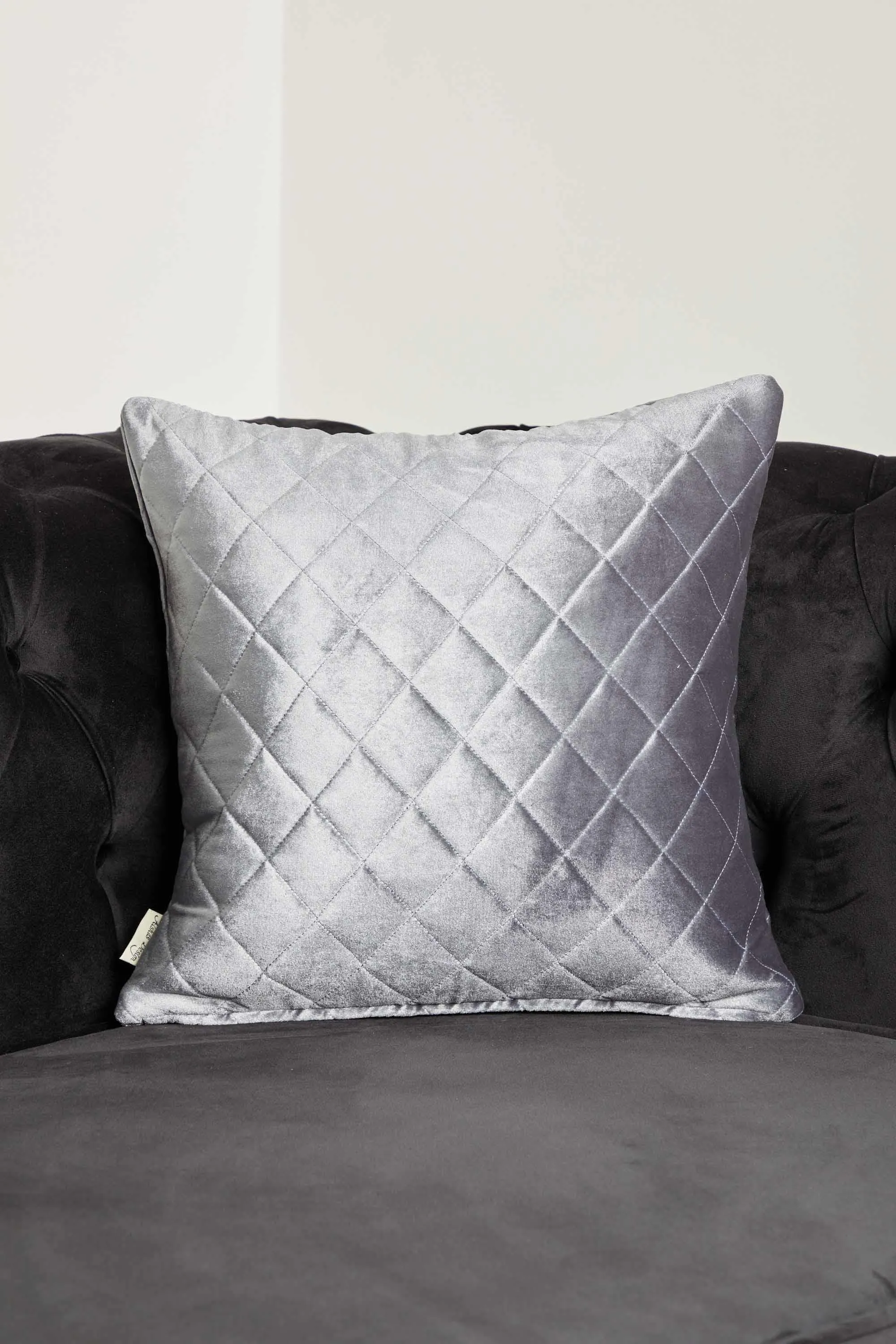 Boho Style Throw Pillow Cover made from Velvet, Decorative 18x18 Inches Quilted Handmade Pillow Cover for Modern Home Decoration,K-330