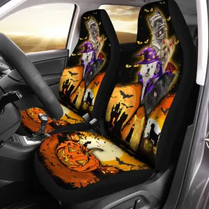 Cairn Terrier Halloween Pumpkin Scary Car Seat Covers
