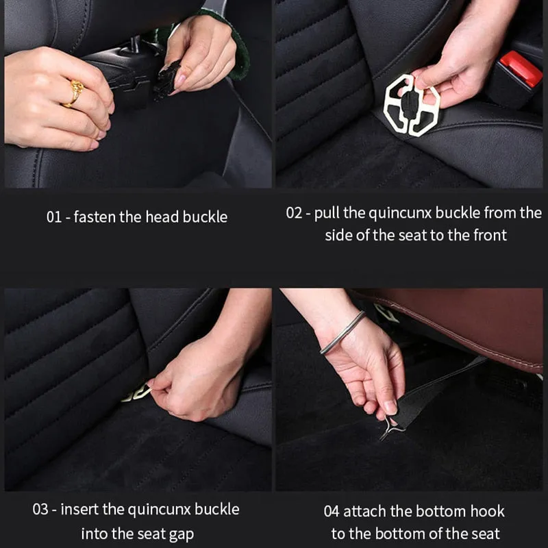 Car Back Seat Organizer With Foldable Table Net In Trunk