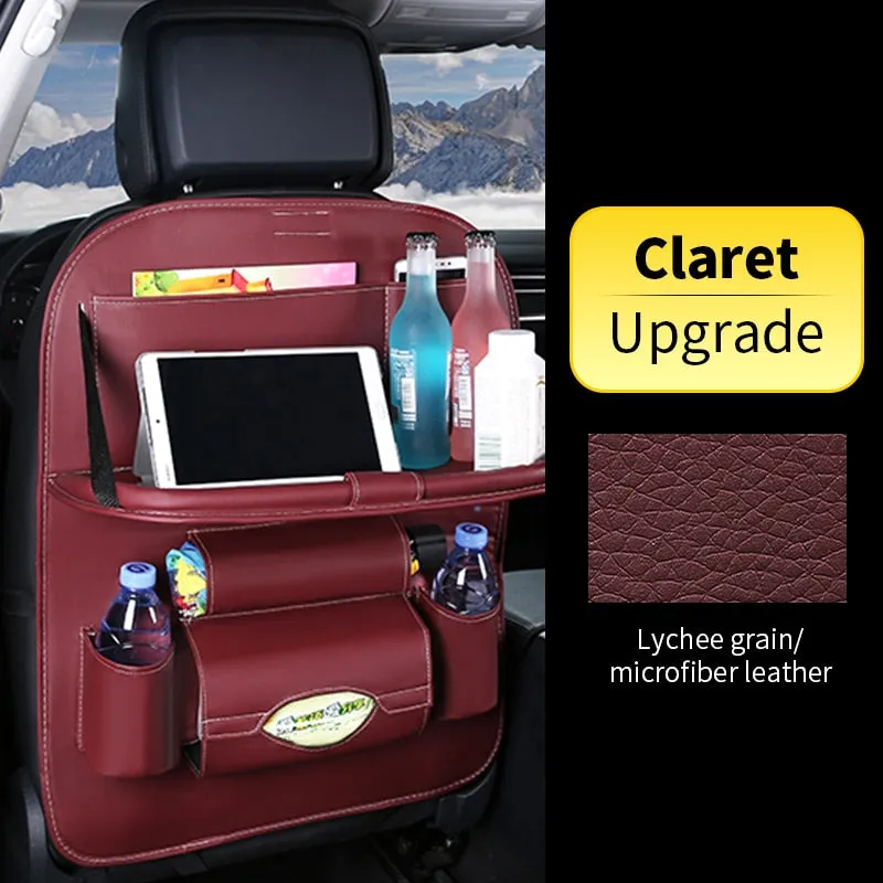 Car Back Seat Organizer with Foldable Table Tray