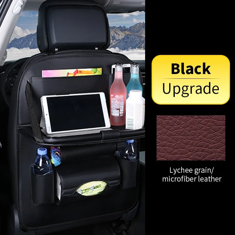 Car Back Seat Organizer with Foldable Table Tray