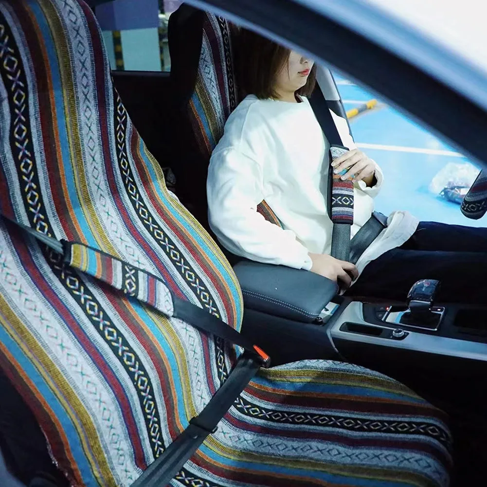 Car Seat Covers Stripe Multicolor Stripe Boho Print Automotive
