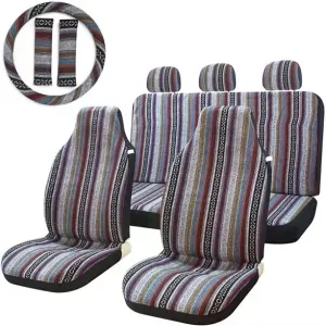 Car Seat Covers Stripe Multicolor Stripe Boho Print Automotive