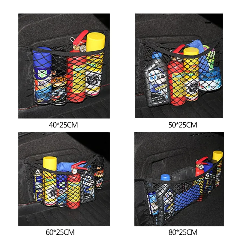 Car Trunk Organizer Double Layer Elastic Storage Mesh Net