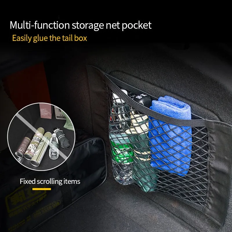 Car Trunk Organizer Double Layer Elastic Storage Mesh Net