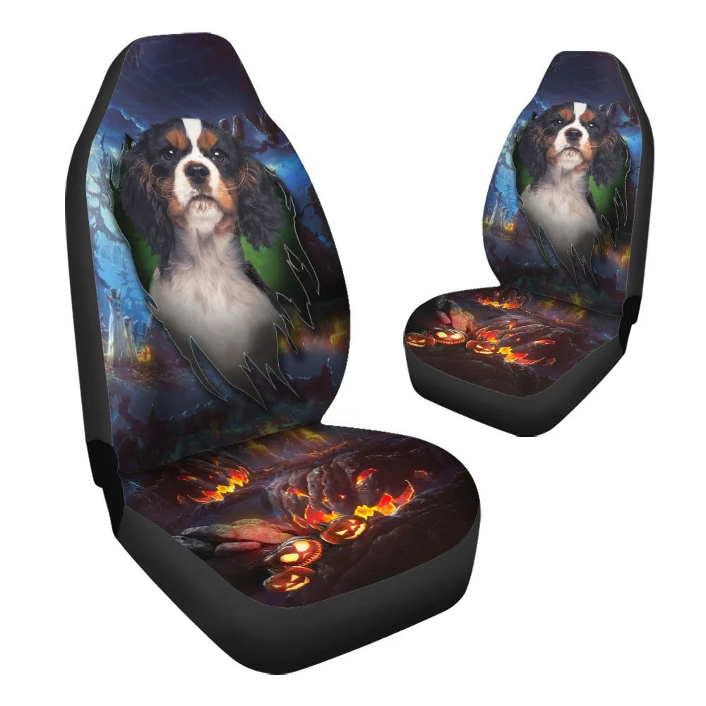 Cavalier King Charles Spaniel Dog Halloween Car Seat Covers