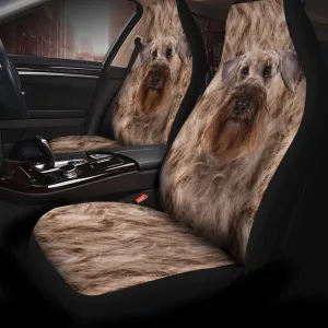 Cesky Terrier Dog Funny Face Car Seat Covers
