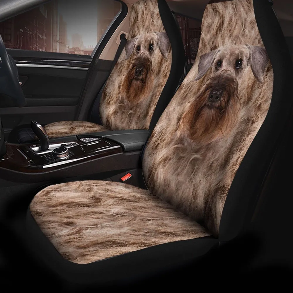 Cesky Terrier Dog Funny Face Car Seat Covers