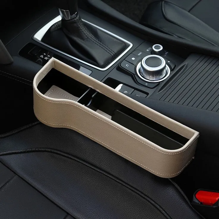 Color: Beige A, style: Driver - PU leather storage box