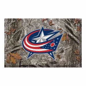Columbus Blue Jackets Rubber Scraper Door Mat Camo