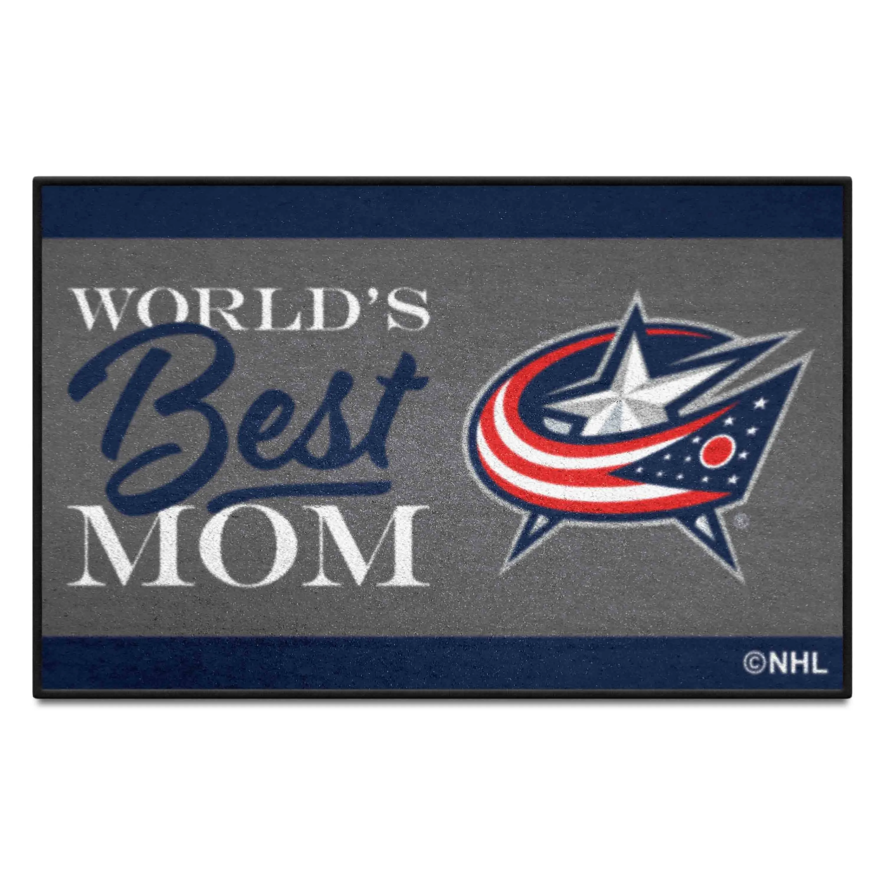 Columbus Blue Jackets World's Best Mom Starter Mat Accent Rug - 19in. x 30in.