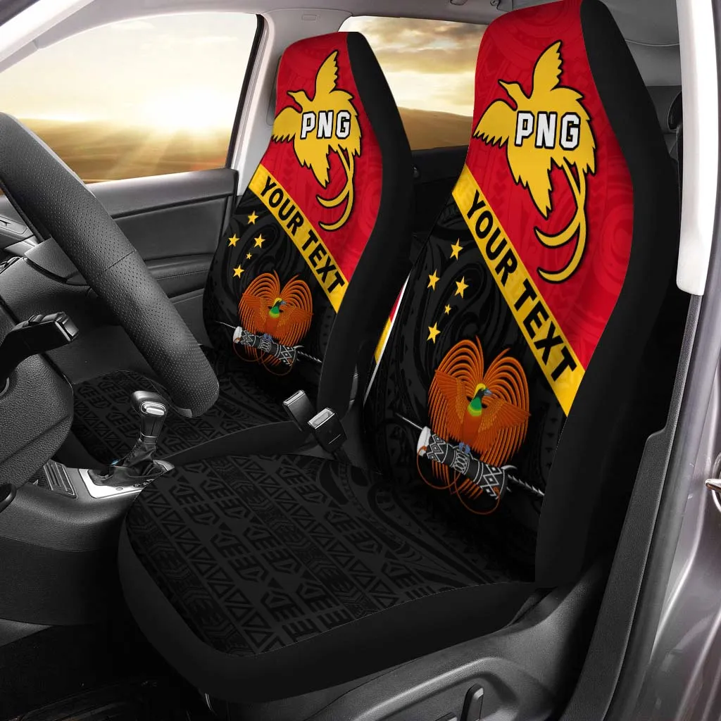 Custom Papua New Guinea Rugby Car Seat Covers