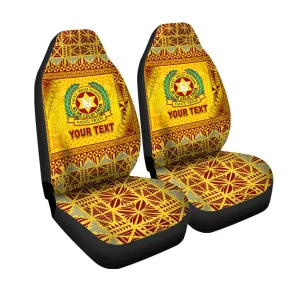 Custom Tonga Vava'u High School Car Seat Coversmplified Version Gold