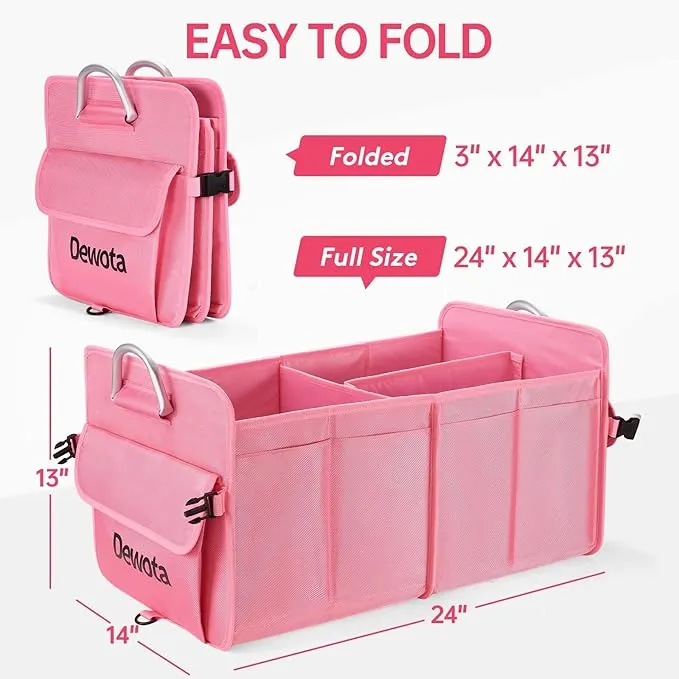 Dewota Trunk Organizer w/ Cooler Bag (PINK)