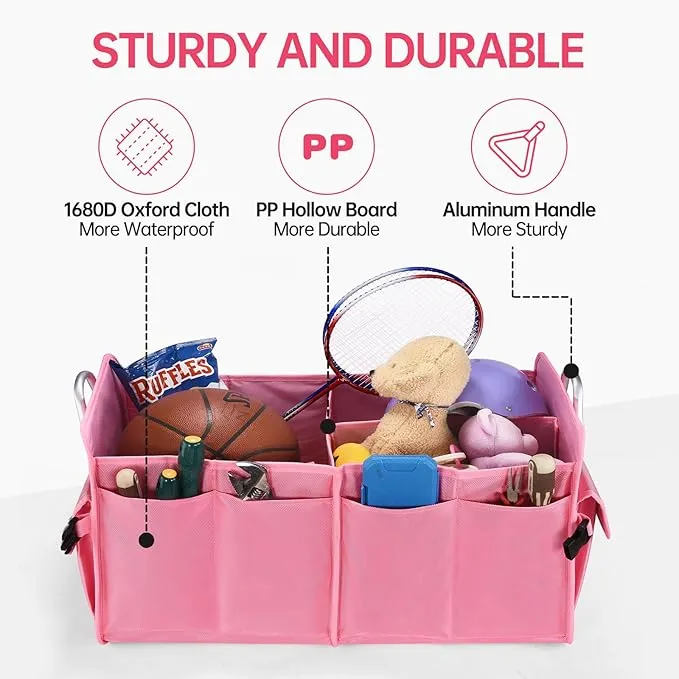 Dewota Trunk Organizer w/ Cooler Bag (PINK)