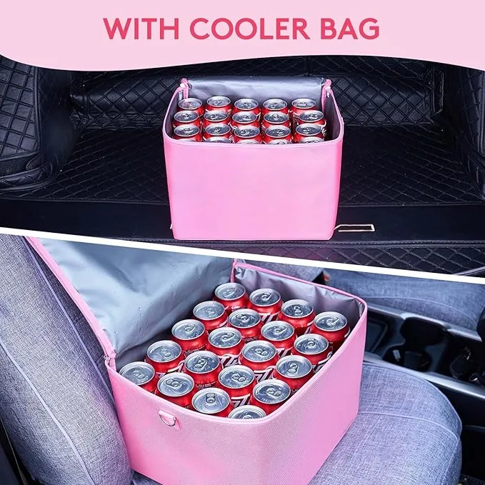 Dewota Trunk Organizer w/ Cooler Bag (PINK)