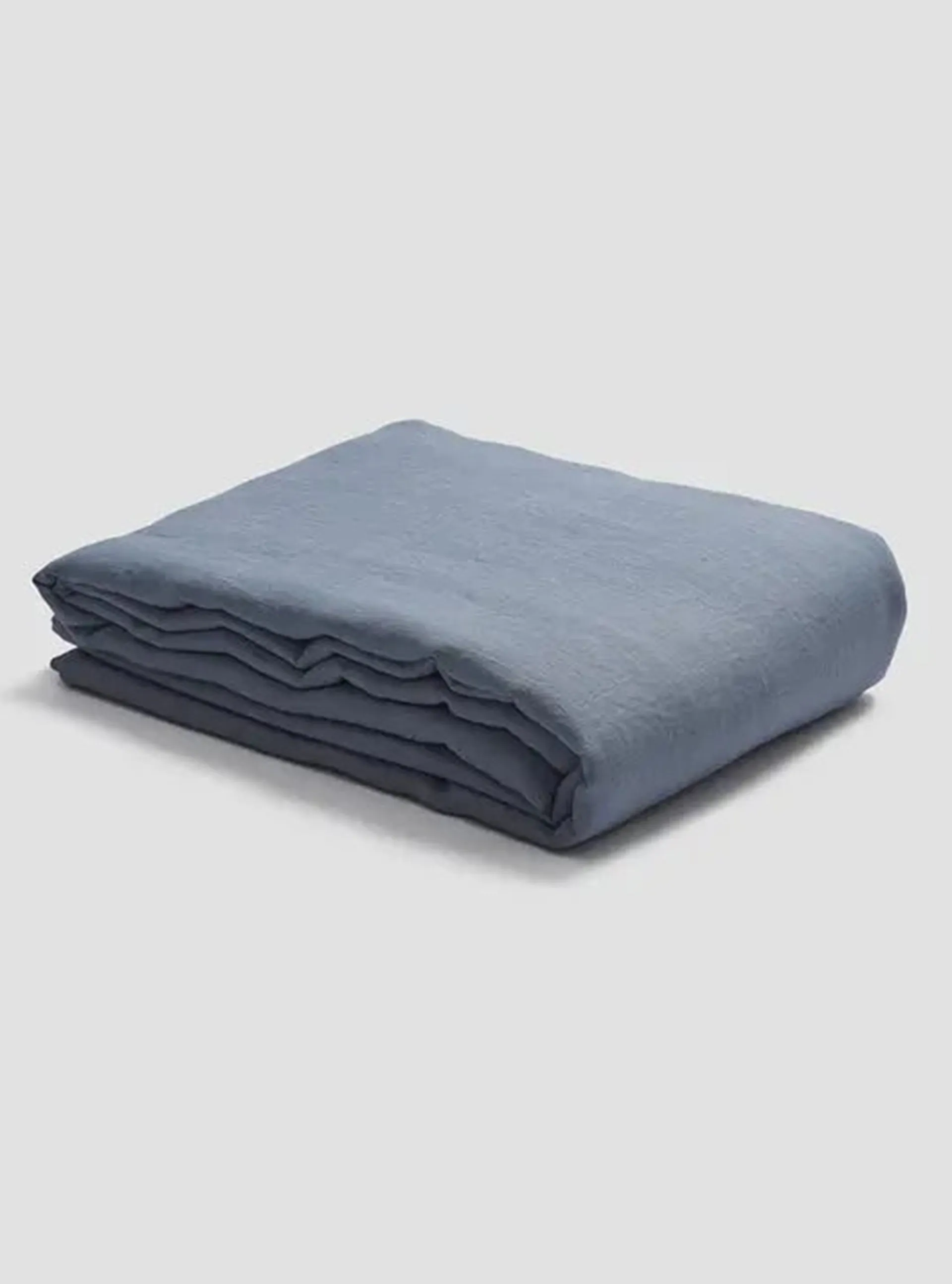 Dusk Blue Linen & Cotton Blend Duvet Cover
