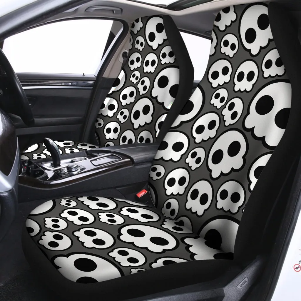 Emo Skull Pattern Print Universal Fit Car Seat Covers