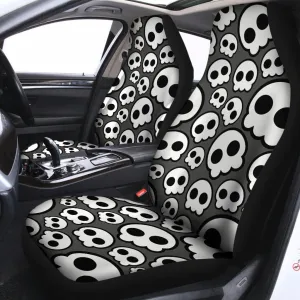 Emo Skull Pattern Print Universal Fit Car Seat Covers