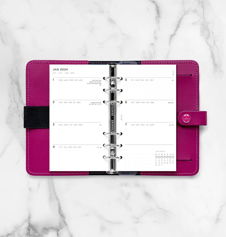 Filofax 2024 Personal Minimal Week On Two Pages Diary Planner